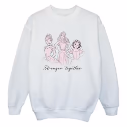 Disney - Sweat PRINCESSES STRONGER TOGETHER - Fille (Blanc)