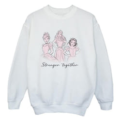 Disney - Sweat PRINCESSES STRONGER TOGETHER - Fille (Blanc)