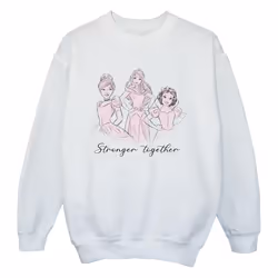 Disney - Sweat PRINCESSES STRONGER TOGETHER - Fille (Blanc)