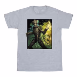 Marvel - T-shirt GUARDIANS OF THE GALAXY FOREST ENERGY - Homme (Gris chiné)