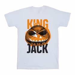 Disney - T-shirt THE NIGHTMARE BEFORE CHRISTMAS KING JACK - Homme (Blanc)