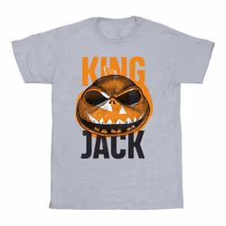 Disney - T-shirt THE NIGHTMARE BEFORE CHRISTMAS KING JACK - Homme (Gris chiné)