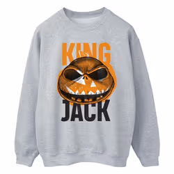Disney - Sweat THE NIGHTMARE BEFORE CHRISTMAS KING JACK - Homme (Gris chiné)