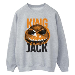 Disney - Sweat THE NIGHTMARE BEFORE CHRISTMAS KING JACK - Homme (Gris chiné)