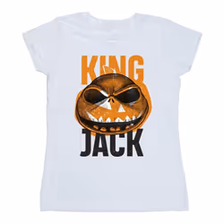 Disney - T-shirt THE NIGHTMARE BEFORE CHRISTMAS KING JACK - Femme (Blanc)