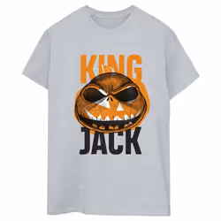Disney - T-shirt THE NIGHTMARE BEFORE CHRISTMAS KING JACK - Femme (Gris chiné)