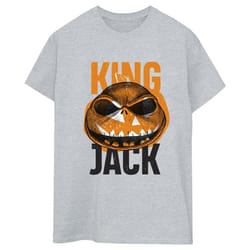 Disney - T-shirt THE NIGHTMARE BEFORE CHRISTMAS KING JACK - Femme (Gris chiné)
