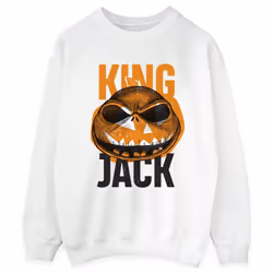 Disney - Sweat THE NIGHTMARE BEFORE CHRISTMAS KING JACK - Femme (Blanc)