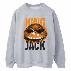 Disney - Sweat THE NIGHTMARE BEFORE CHRISTMAS KING JACK - Femme (Gris chiné)