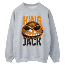 Disney - Sweat THE NIGHTMARE BEFORE CHRISTMAS KING JACK - Femme (Gris chiné)