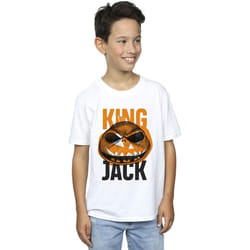 Disney - T-shirt THE NIGHTMARE BEFORE CHRISTMAS KING JACK - Garçon (Blanc)