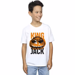 Disney - T-shirt THE NIGHTMARE BEFORE CHRISTMAS KING JACK - Garçon (Blanc)