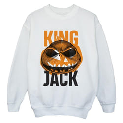 Disney - Sweat THE NIGHTMARE BEFORE CHRISTMAS KING JACK - Garçon (Blanc)