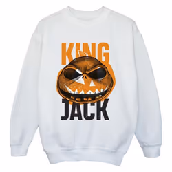 Disney - Sweat THE NIGHTMARE BEFORE CHRISTMAS KING JACK - Garçon (Blanc)