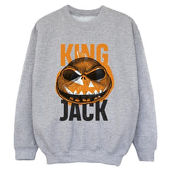 Disney - Sweat THE NIGHTMARE BEFORE CHRISTMAS KING JACK - Garçon (Gris chiné)