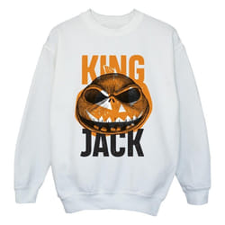 Disney - Sweat THE NIGHTMARE BEFORE CHRISTMAS KING JACK - Fille (Blanc)