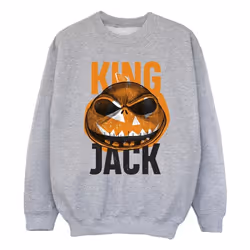 Disney - Sweat THE NIGHTMARE BEFORE CHRISTMAS KING JACK - Fille (Gris chiné)