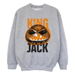 Disney - Sweat THE NIGHTMARE BEFORE CHRISTMAS KING JACK - Fille (Gris chiné)