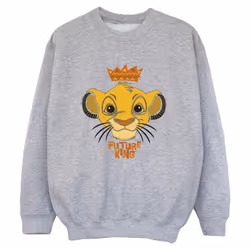 Disney - Sweat THE LION KING FUTURE KING - Garçon (Gris chiné)