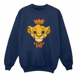 Disney - Sweat THE LION KING FUTURE KING - Fille (Bleu marine)