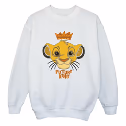Disney - Sweat THE LION KING FUTURE KING - Fille (Blanc)