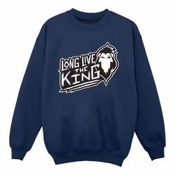 Disney - Sweat THE LION KING THE KING - Fille (Bleu marine)