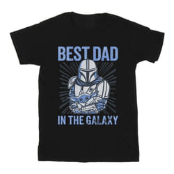 Star Wars - T-shirt MANDALORIAN BEST DAD GALAXY - Homme (Noir)