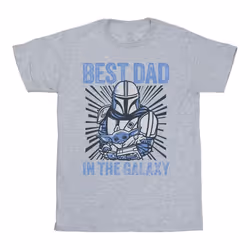 Star Wars - T-shirt MANDALORIAN BEST DAD GALAXY - Homme (Gris chiné)