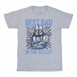 Star Wars - T-shirt MANDALORIAN BEST DAD GALAXY - Homme (Gris chiné)