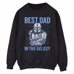 Star Wars - Sweat MANDALORIAN BEST DAD GALAXY - Homme (Noir)
