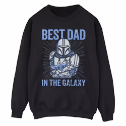 Star Wars - Sweat MANDALORIAN BEST DAD GALAXY - Homme (Noir)