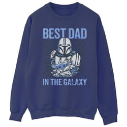Star Wars - Sweat MANDALORIAN BEST DAD GALAXY - Homme (Bleu marine)