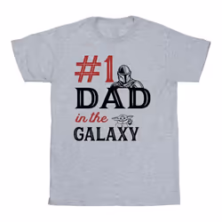 Star Wars - T-shirt MANDALORIAN NUMBER ONE DAD - Homme (Gris chiné)