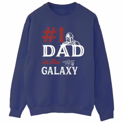 Star Wars - Sweat MANDALORIAN NUMBER ONE DAD - Homme (Bleu marine)