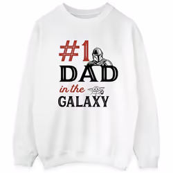 Star Wars - Sweat MANDALORIAN NUMBER ONE DAD - Homme (Blanc)