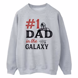 Star Wars - Sweat MANDALORIAN NUMBER ONE DAD - Homme (Gris chiné)