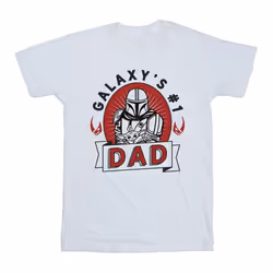 Star Wars: The Mandalorian - T-shirt GALAXY'S #1 DAD - Homme (Blanc)