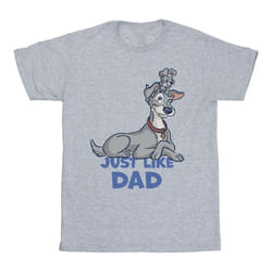 Disney - T-shirt LADY AND THE TRAMP JUST LIKE DAD - Homme (Gris chiné)