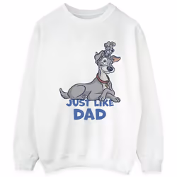 Disney - Sweat LADY AND THE TRAMP JUST LIKE DAD - Homme (Blanc)