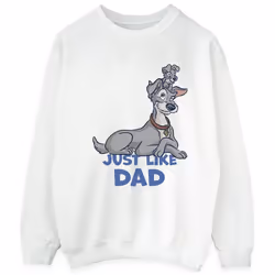 Disney - Sweat LADY AND THE TRAMP JUST LIKE DAD - Homme (Blanc)
