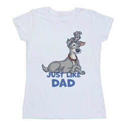 Disney - T-shirt LADY AND THE TRAMP JUST LIKE DAD - Femme (Blanc)