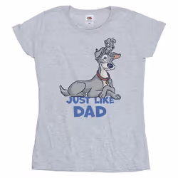 Disney - T-shirt LADY AND THE TRAMP JUST LIKE DAD - Femme (Gris chiné)