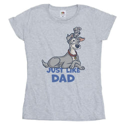 Disney - T-shirt LADY AND THE TRAMP JUST LIKE DAD - Femme (Gris chiné)
