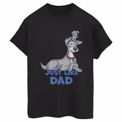 Disney - T-shirt LADY AND THE TRAMP JUST LIKE DAD - Femme (Noir)