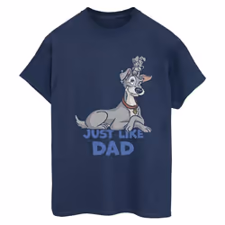 Disney - T-shirt LADY AND THE TRAMP JUST LIKE DAD - Femme (Bleu marine)