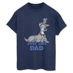 Disney - T-shirt LADY AND THE TRAMP JUST LIKE DAD - Femme (Bleu marine)