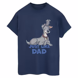 Disney - T-shirt LADY AND THE TRAMP JUST LIKE DAD - Femme (Bleu marine)