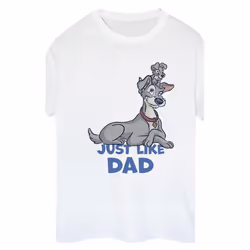 Disney - T-shirt LADY AND THE TRAMP JUST LIKE DAD - Femme (Blanc)
