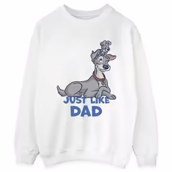 Disney - Sweat LADY AND THE TRAMP JUST LIKE DAD - Femme (Blanc)