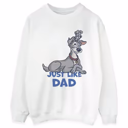 Disney - Sweat LADY AND THE TRAMP JUST LIKE DAD - Femme (Blanc)